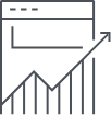 Icon of increasing daily traffic