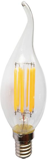 Λαμπτήρας LED Filament E14 Candle 6W 4000K Dimmable Tip