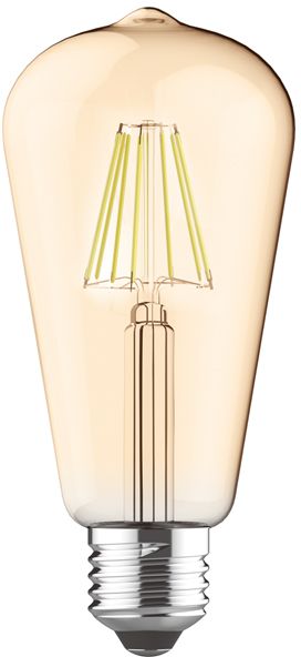 Λαμπτήρας LED Filament E27 Edis 8W 2700K Amber