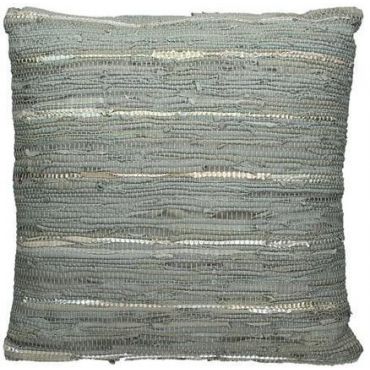Leather kilim pillow