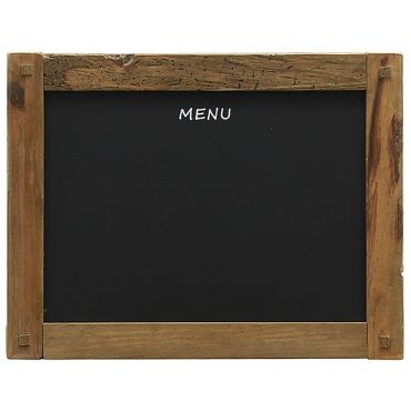 Blackboard menu with wooden frame
