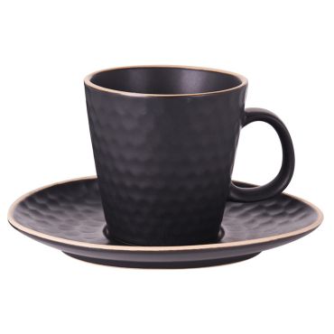 Stoneware tea cup & plate
