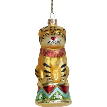 Glass tiger ornament