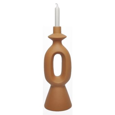 Ceramic candle holder Brown