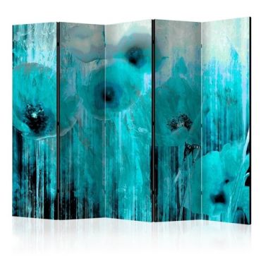 5-section divider - Turquoise madness II [Room Dividers]