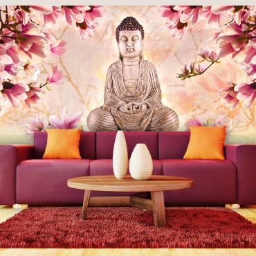 XXL wallpaper - Buddha and magnolia 550x270