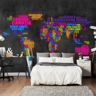 Wallpaper - map, Italian - colors