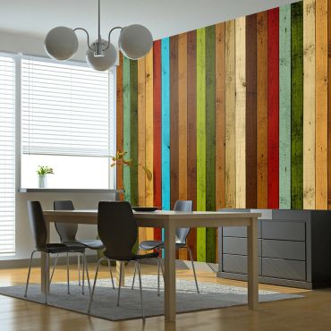Wallpaper - Wooden rainbow