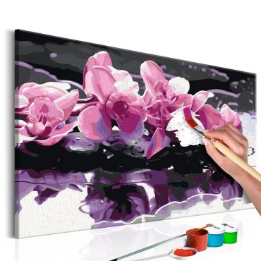 DIY canvas painting - Purple Orchid 60x40