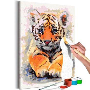 DIY canvas painting - Baby Tiger 40x60