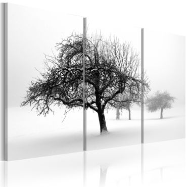 Canvas Print - Trees submerged in white