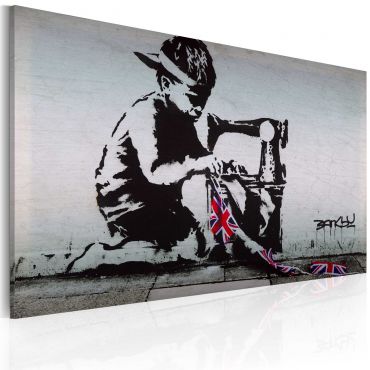 Canvas Print - Union Jack Kid (Banksy) 60x40
