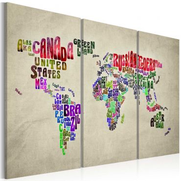 Canvas Print - Colorful countries - triptych