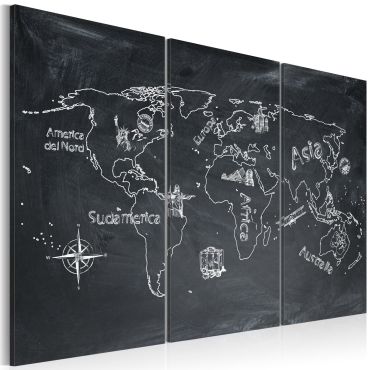 Canvas Print - Geography lesson (Italian language) - triptych