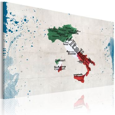 Canvas Print - Map of Italy