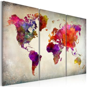 Canvas Print - World - Mosaic of Colours
