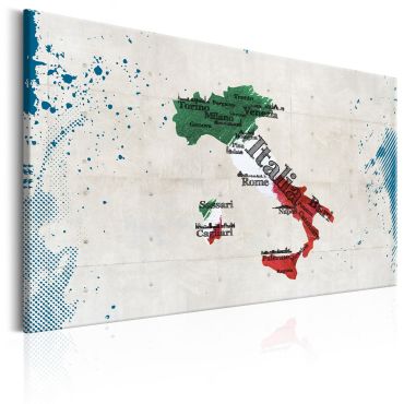 Canvas Print - Map: Italy