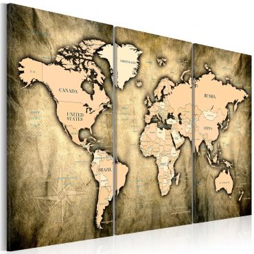 Canvas Print - World Map: The Sands of Time 