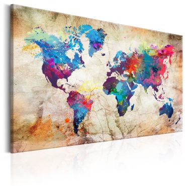 Canvas Print - World Map: Urban Style
