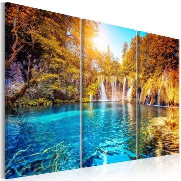 Canvas Print - Waterfalls of Sunny Forest