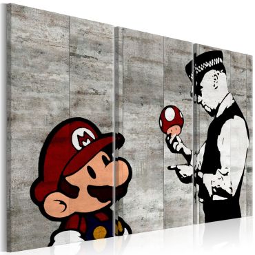 Canvas Print - Banksy: Mario Bros