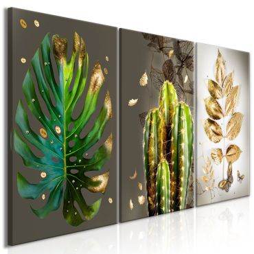 Canvas Print - Covered in Gold (3 Parts) 120x60