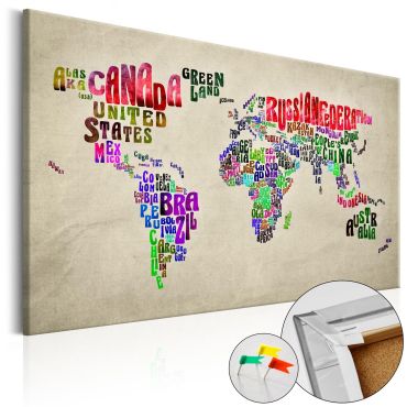 Decorative Pinboard - Global Tourn?e (EN) [Cork Map]