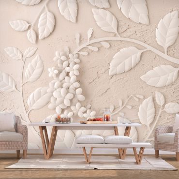 Wallpaper - Paper Flowers (Beige)
