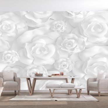 Wallpaper - Plaster Flowers