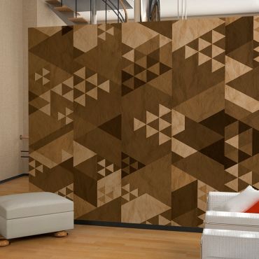 Wallpaper - Brown patchwork 50x1000
