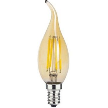 Λαμπτήρας LED Filament E14 Candle 4W 2700K Dimmable Amber Tip