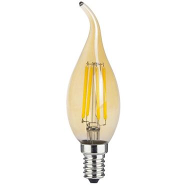 Λαμπτήρας LED Filament E14 Candle 6W 2700K Dimmable Amber Tip