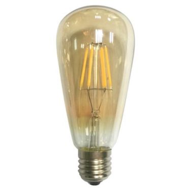 Λαμπτήρας LED Filament E27 Edison 6W 2700K Amber