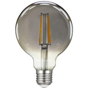 LED Filament Lamp E27 G95 8W 2700K Dimmable Smoky