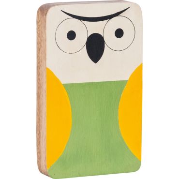 Decorative figure Owl Green/Yellow