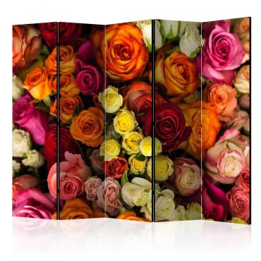 5-section divider - Bouquet of Roses II [Room Dividers]