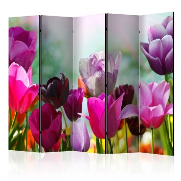 5-part divider - Beautiful Tulips II [Room Dividers]