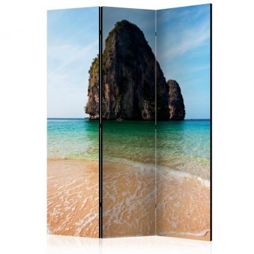 3-section divider - Rock formation by shoreline, Andaman Sea, Thailand [Room Dividers]