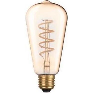 Σπιράλ νήματος LED Amber ST64 E27 6W