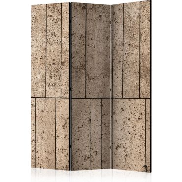 Partition with 3 sections - Beige Wall [Room Dividers]