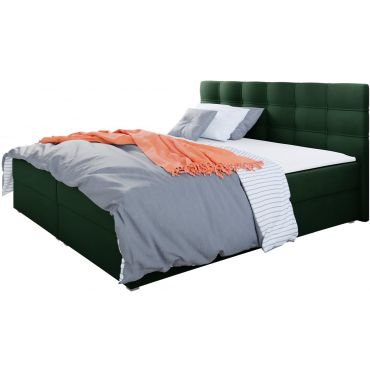 Upholstered bed Fado II with mattress and topper