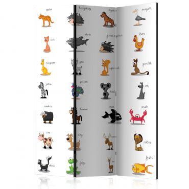 3-section divider - Learning by playing (animals) [Room Dividers]