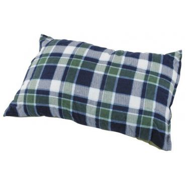 Checkered sleeping bag pillow