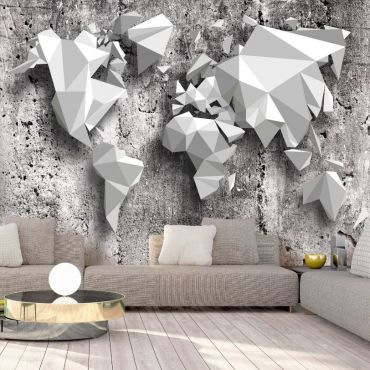 Self-adhesive photo wallpaper - World Map: Origami