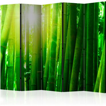 5-part divider - Sun and bamboo II [Room Dividers]