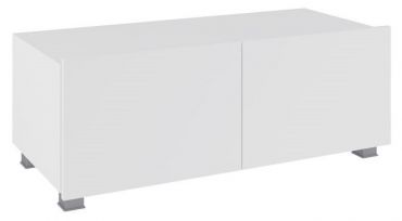 Tv cabinet Calabrini-White-Length: 100 cm.