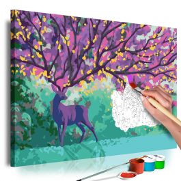 DIY canvas painting - Purple Deer 60x40