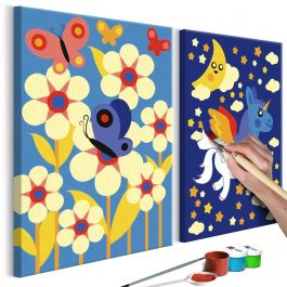 DIY canvas painting - Butterfly & Unicorn 33x23