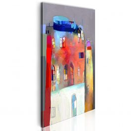 Canvas Print - Rainbow-hued house 40x80