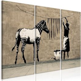 Table - Banksy: Washing Zebra on Concrete (3 Parts)